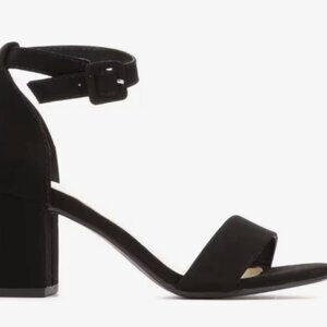 Black heeled sandals